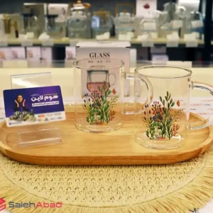فروش عمده ماگ استوانه پیرکس گلدار
