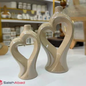 فروش عمده ست گلدان سرامیکی قلبی لاستر