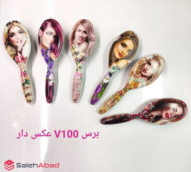فروش عمده برس مو عکس دار سوزن فلزی