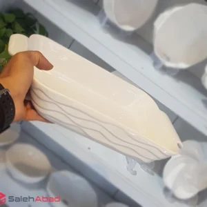 فروش عمده تابه مستطیل سرامیکی طرح موج