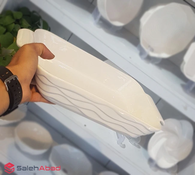 فروش عمده تابه مستطیل سرامیکی طرح موج