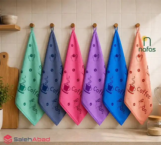 فروش عمده دستمال آشپزخانه طرح قهوه