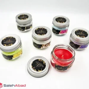 فروش عمده شمع عطری شیشه ای درب کانتینری