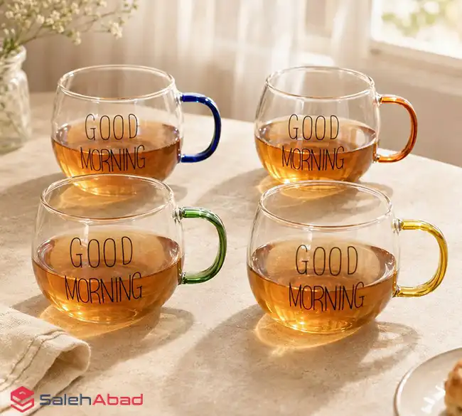 فروش عمده فنجان پیرکس تپل GOOD MORNING