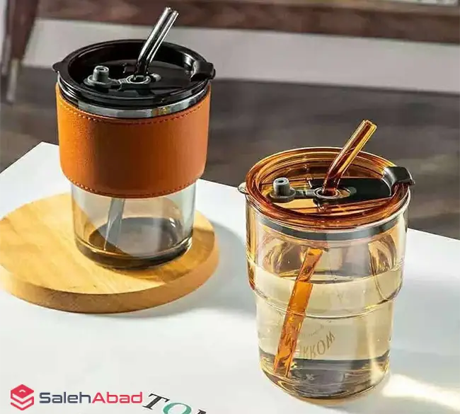 فروش عمده لیوان اسموتی دور چرمی