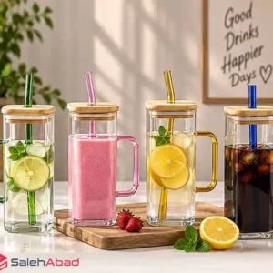 فروش عمده ماگ اسموتی درب چوبی نی دار