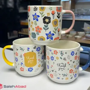 فروش عمده ماگ سرامیکی طرح گل بهاره رنگی