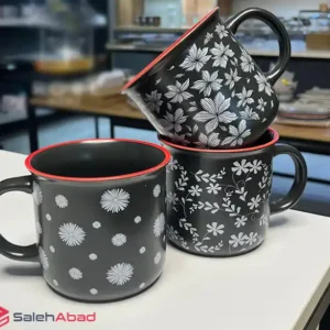 فروش عمده ماگ سرامیکی طرح گل بهاره مات