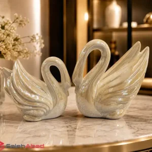 فروش عمده مجسمه سرامیکی قو عاشق