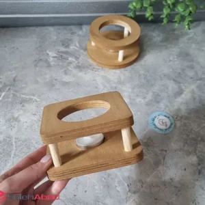 فروش عمده پایه وارمر قوری چوبی مربع