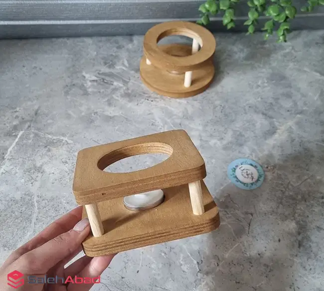 فروش عمده پایه وارمر قوری چوبی مربع
