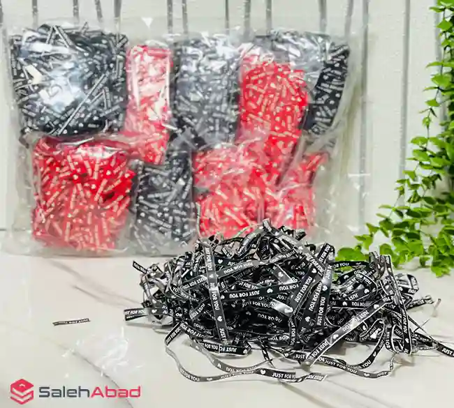 فروش عمده پوشال کاغذی رنگی نوشته دار
