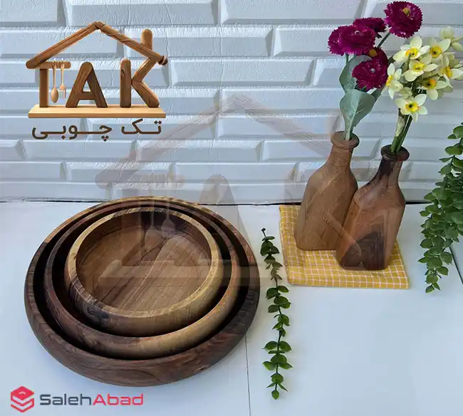 فروش عمده کاسه چوب گردو خمره ای 3 سایز