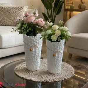 فروش عمده ست گلدان پلی استر مدل حور