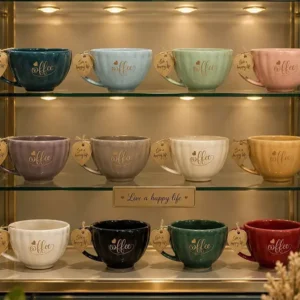 فنجان لته‌ خوری سرامیکی طرح Coffee رونیا