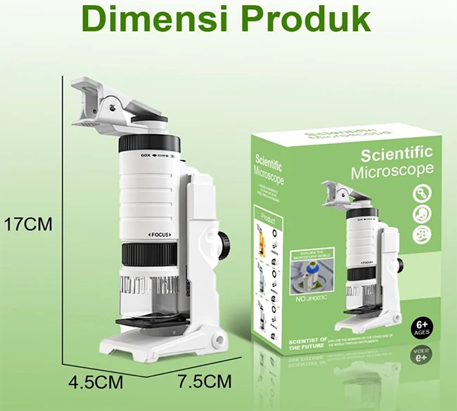 میکروسکوپ دانشآموزی چراغ دار SCIENTIFIC مدل JH003C