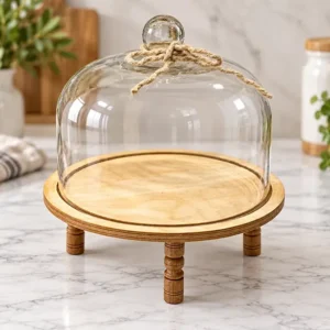 فروش عمده ظرف کاپ کیک خوری پایه چوبی
